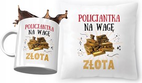 Rendőrnőnek Párna Ajándék Bögre Szett Nyomtatott Fotóval