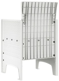 Kerti Szék 4 db Fehér Rattan Standard Tartós Kültéri székek