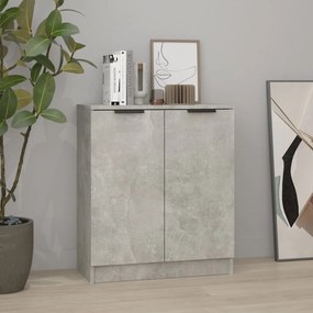betonszürke szerelt fa tálalóasztal 60 x 30 x 70 cm