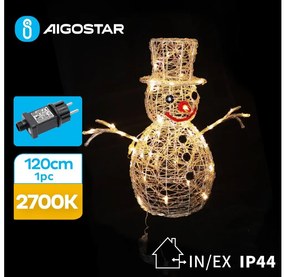 Aigostar B.V. Aigostar - LED Karácsonyi kültéri dekoráció 3,6W/31/230V 2700K 120cm IP44 hóember AI0505