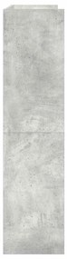 betonszürke szerelt fa cipőtartó 80x25x100 cm