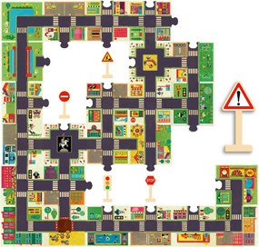 Óriás puzzle - A város, 24 db-os - The city