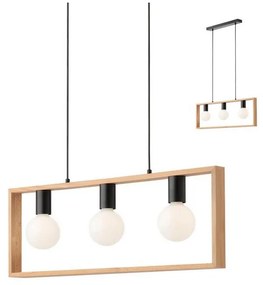 Redo 01-1665 - Csillár zsinóron TIMBER 3xE27/42W/230V