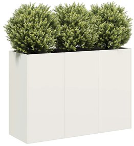 vidaXL ültetvény Fehér 120x40x80 cm Hidegen hengerelt acélból