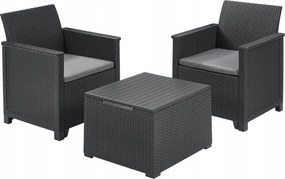 Kerti bútor szett műanyag Keter szürke 3 részes