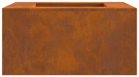 Négyzetes Tűzrakó 80x80x40 cm Viharvert Acél