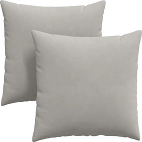 vidaXL Kanapé párnák 2 pcs Világosszürke 60 x 60 cm szövet
