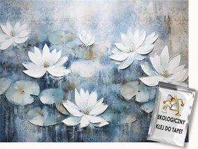 Fotótapéta Flizelina Víz Tó Virágok Lótusz Liliom Minta 100x75 ragasztó