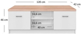 TV asztal Tianna (fehér). 1053335