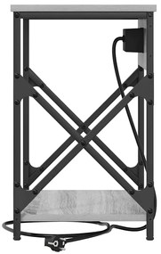 Éjjeliszekrény 2 pcs Szürke sonoma 41 x 31 x 51 cm Faanyag