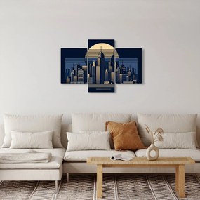 Kép – Geometrikus város (90x60 cm)