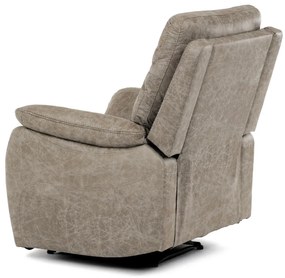 TV és relax Fotel kézi vezérléssel, vintage dekorációjú, szarvasgombás szövettel bevonva