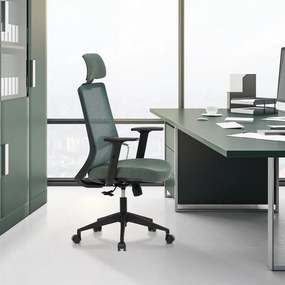 Forgószék szinkronmechanikával, zöld hálós kivitel. KA-V3329 GRN