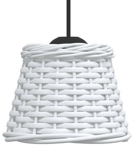 fehér fonott mennyezeti lámpaernyő Ø15 x 12 cm