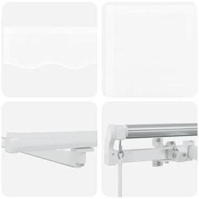 Kézi Behúzható Napellenző LED-del Fehér 500x300 cm