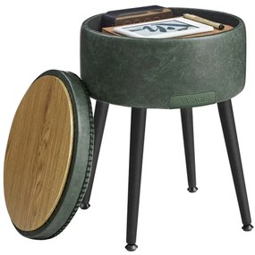 Bőr puff CORE zöld