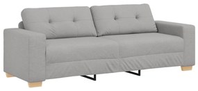 3-Fős Kanapé Felhő Szürke 180 cm Textil
