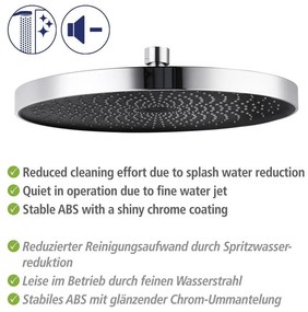 Fényes ezüstszínű rozsdamentes acél zuhanyszett 120 cm Soft Water – Wenko