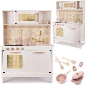 Gyermek retro MDF fa konyha BOHO kiegészítőkkel