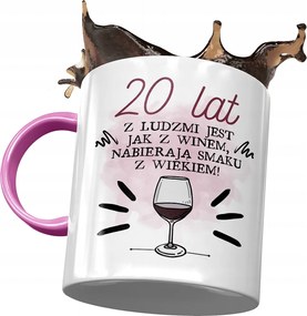 Rózsaszín Bögre Születésnapra 20 20. 20. Ajándék Nyomtatott Fotóval