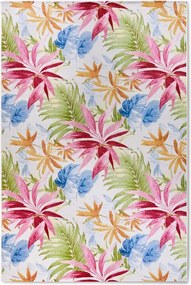 Nappali szőnyeg 160x235cm, lapos szövésű, színes levelekkel