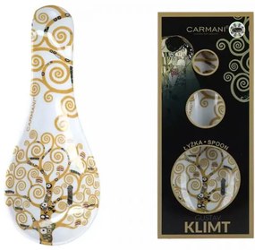 Klimt porcelán fakanáltartó díszdobozban - Életfa