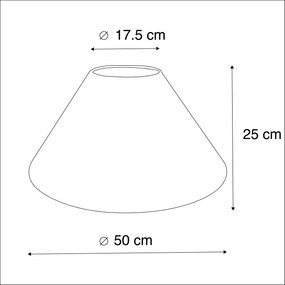 Szövet lámpaernyő bézs kerek szögletes 50/17,5/25