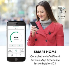 Klarstein Bansin Smart 1500, konvektor, 1500 W, vezérlés applikáción keresztül