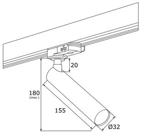 Argon 4353 - ELBRUS LED 4,5W/230V fehér LED spot sínrendszerhez