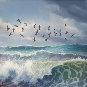 Dekoratív Fotótapéta Hálószobába Tengeri hullámok 250x250 Ragasztó