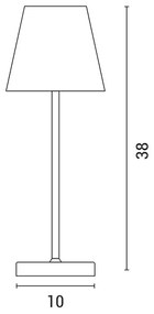 LED Dimmelhető újratölthető érintős asztali lámpa LED/3,5W/5V 5200mAh zöld