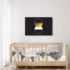 Kép - Absztrakció arany és fekete N⁰2 (90x60 cm)