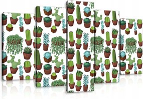 Vászonkép 100x60 Pozsgások kaktuszok szobanövények zöld botanika természet
