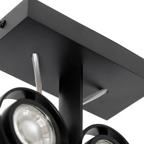 Modern fekete reflektor 2-lámpás - Master 50