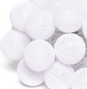 Fehér LED fényfüzér 30 gömbbel - Bonami Essentials