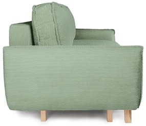Világoszöld kordbársony kinyitható kanapé 218 cm Tori – Bonami Selection