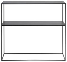 Fekete fém konzolasztal 35x90 cm Pebble – Unique Furniture