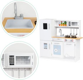 Fa gyerekkonyha fényekkel edényekkel