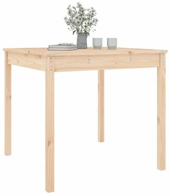 tömör fenyőfa kerti asztal 82,5 x 82,5 x 76 cm