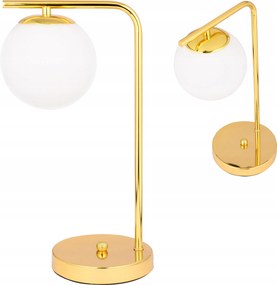 Asztali lámpa Éjjeli Modern Led Loft Arany Fehér Gömb E27