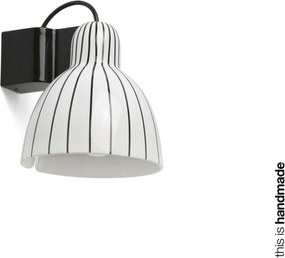 Faro Venice designer fali lámpa, fehér csíkos kerámia, E27, IP20