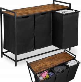 Artus szennyestartó kosár polccal 3 rekeszes