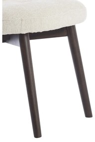 Krémszínű kárpitozott étkezőfotel szett 2 db-os Sinosa – Light &amp; Living