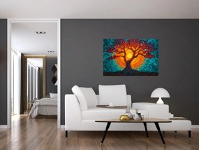 Kép - Az élet fája és a nap mozaikban (90x60 cm)