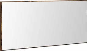 vidaXL Tükör LED -es lámpákkal Barna 80 x 37 cm Üveg és Műszaki Fa