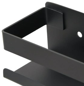 csiszolt 304 rozsdamentes acél matt fekete zuhanypolc23x6,5x6cm