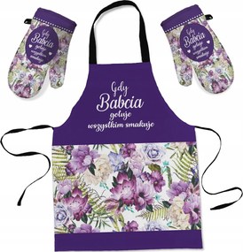 Konyhai Kötény Szett Konyhai Kesztyű Nagymama Napjára Ajándék