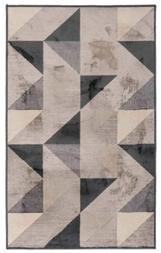 Szürke-bézs pamutkeverék szőnyeg 68x110 cm Graphic – douceur d'intérieur