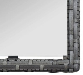 4-részes antracitszürke kerti polyrattan bútorszett párnákkal