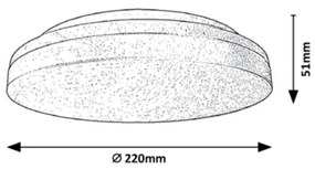 Rabalux - LED Fürdőszobai mennyezeti lámpatest LED/18W/230V IP54 3000K/4000K/6000K